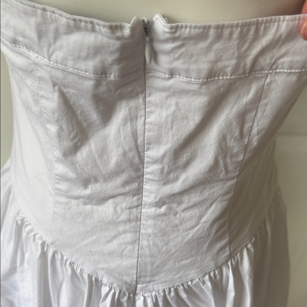 White Halter Sun Dress - Women's White Dress - Picture 5 of 8